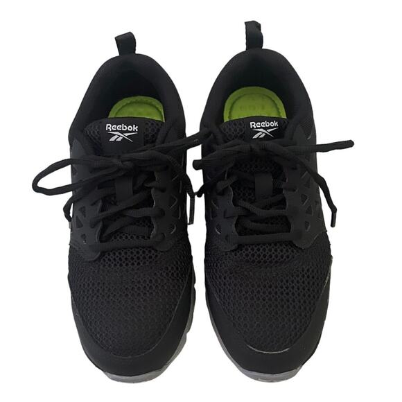 Alloy Toe Reebok Sublite Cushion Work Shoe - Black & Gray - W Size 7 & M Size 5 - Picture 3 of 8